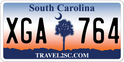 SC license plate XGA764