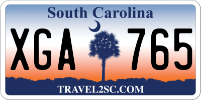 SC license plate XGA765