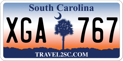SC license plate XGA767