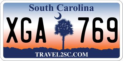 SC license plate XGA769