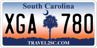 SC license plate XGA780