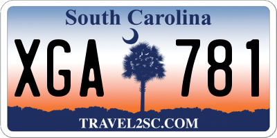 SC license plate XGA781