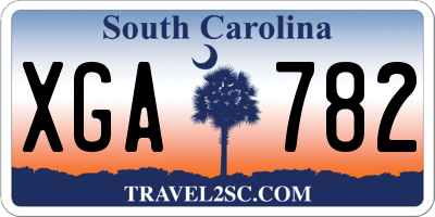 SC license plate XGA782