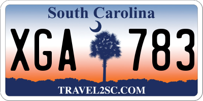 SC license plate XGA783