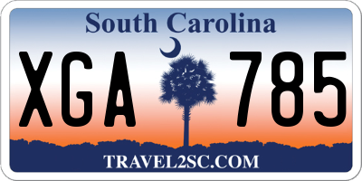 SC license plate XGA785