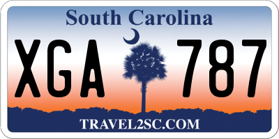 SC license plate XGA787