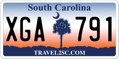 SC license plate XGA791