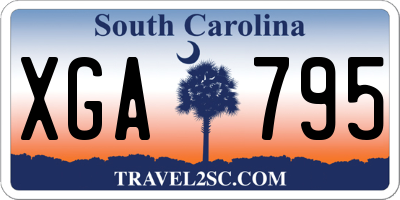 SC license plate XGA795
