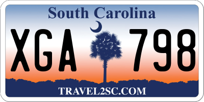 SC license plate XGA798