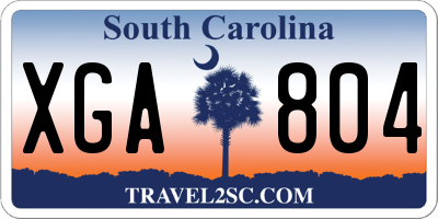 SC license plate XGA804
