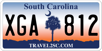 SC license plate XGA812