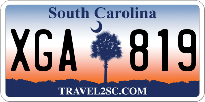 SC license plate XGA819