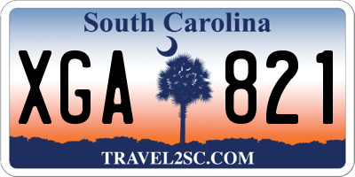SC license plate XGA821
