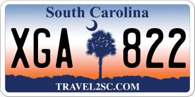SC license plate XGA822