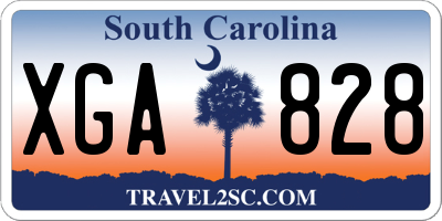 SC license plate XGA828