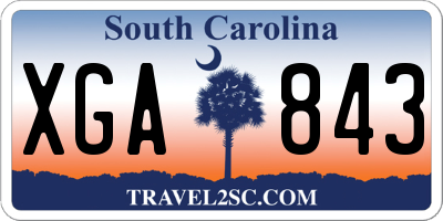 SC license plate XGA843