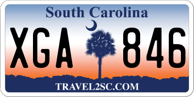 SC license plate XGA846