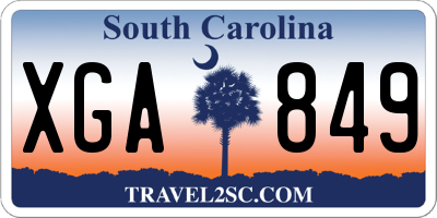 SC license plate XGA849