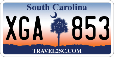 SC license plate XGA853