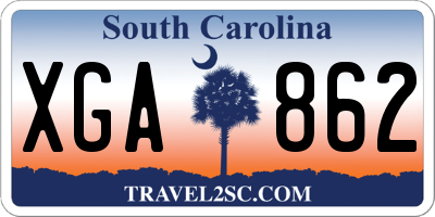 SC license plate XGA862