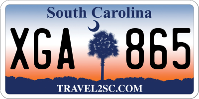 SC license plate XGA865