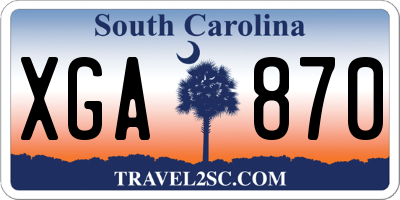 SC license plate XGA870