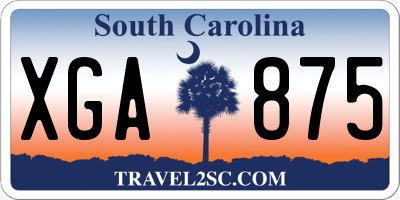 SC license plate XGA875