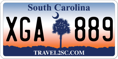 SC license plate XGA889