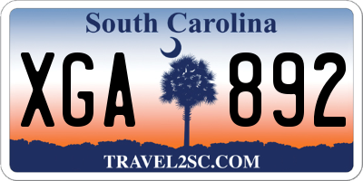 SC license plate XGA892