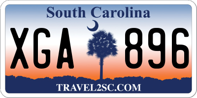 SC license plate XGA896