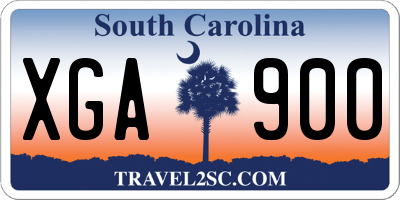 SC license plate XGA900
