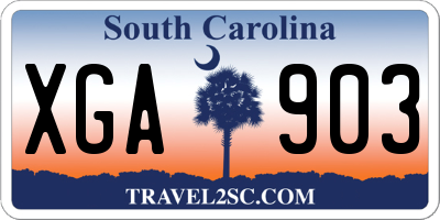 SC license plate XGA903