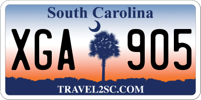 SC license plate XGA905