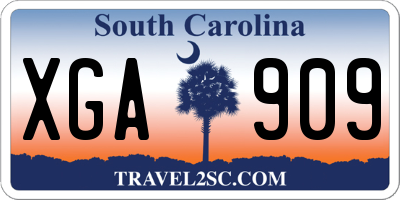 SC license plate XGA909