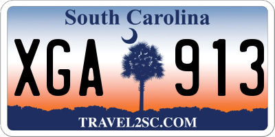 SC license plate XGA913
