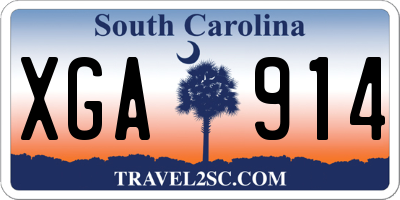 SC license plate XGA914