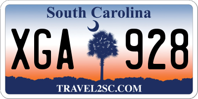 SC license plate XGA928
