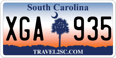 SC license plate XGA935
