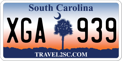 SC license plate XGA939