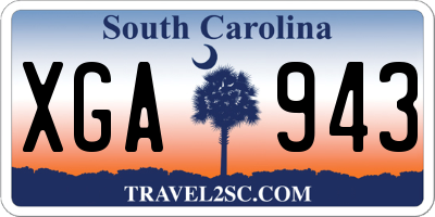SC license plate XGA943