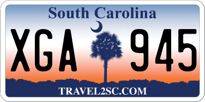 SC license plate XGA945