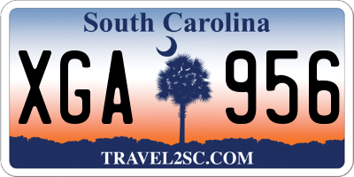 SC license plate XGA956