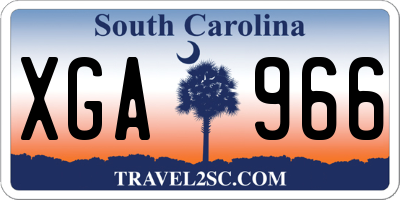 SC license plate XGA966