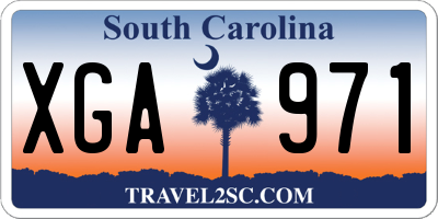 SC license plate XGA971