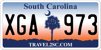 SC license plate XGA973