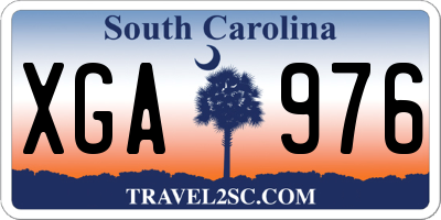 SC license plate XGA976