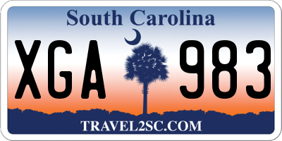 SC license plate XGA983