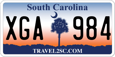 SC license plate XGA984