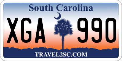 SC license plate XGA990