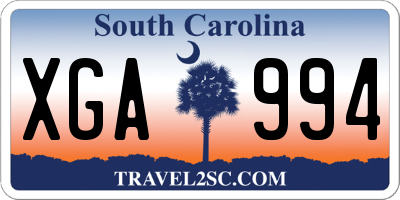 SC license plate XGA994